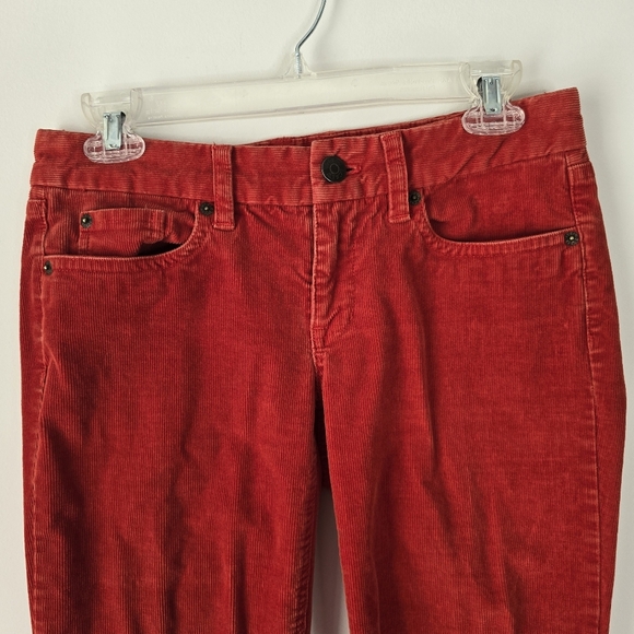 J. Crew Favortie Fit Corduroy Boot Cut Pants Orange Pumpkin Spice Size 26S - Picture 3 of 12